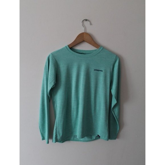 Patagonia Long Sleeved Capilene Cool Daily Graphic Shirt Green Boardshort - Picture 3 of 9